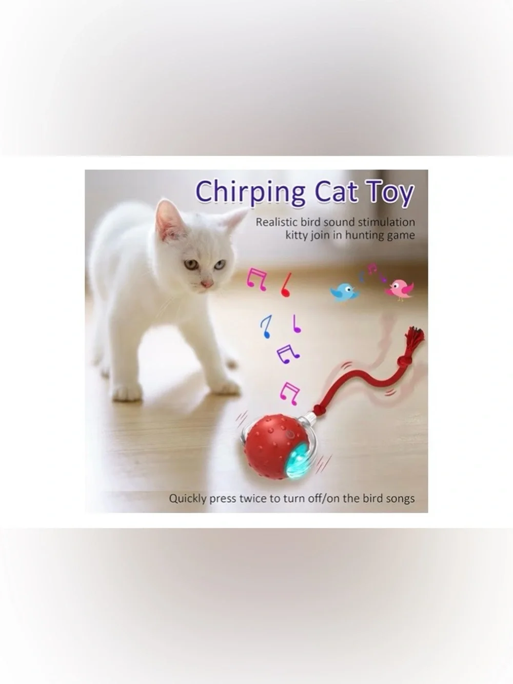Interactive Cat Toys Ball for Indoor Cats, Motion Activate Cat Toys. NEW